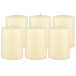 6pk Unscented Flat Top Smooth Pillar Candles Ivory - Stonebriar Collection -Home Decor Store GUEST 3b2da251 5242 4b94 ab7e 9333cc0000e7