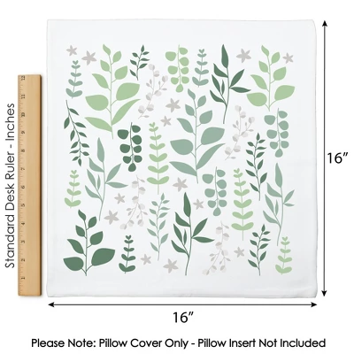 Big Dot Of Happiness Boho Botanical - Greenery Party Home Decorative Canvas Cushion Case - Throw Pillow Cover - 16 X 16 Inches 6 Big Dot Of Happiness Boho Botanical - Greenery Party Home Decorative Canvas Cushion Case - Throw Pillow Cover - 16 X 16 Inches - Image 4