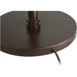 Possini Euro Design Industrial Floor Lamp Adjustable Arm 62.5" Tall Oiled Bronze Metal Light Brown Linen Drum Shade For Living Room Reading -Home Decor Store GUEST 3e750c18 9193 4330 bf37 40277d0edaa0