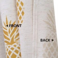 Trinity Pineapple Print Linen Blend Kitchen Tier Curtains For Bathroom Small Half Window Cafe