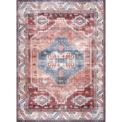 NuLOOM Marli Machine Washable Faded Medallion Area Rug -Home Decor Store GUEST 41f71d10 a0a1 46e2 8b51 9792e46e2a4f