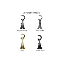 Linen Avenue Single Rod Upgraded Round Decorative Curtain Bracket -Home Decor Store GUEST 42336986 996a 40c0 abd0 9be2c532f038