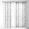 Emanuela Carratoni Line Art Floral Theme Single Panel Sheer Window Curtain - Deny Designs