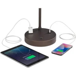 360 Lighting Colby Bronze Finish Desk Lamps Set Of 2 With Outlets And USB Ports -Home Decor Store GUEST 46fa9ad1 9bec 4289 8076 f495fd0b5b5b