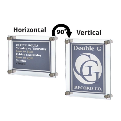 Azar Displays Floating Acrylic Wall Frame With Silver Stand Off Caps: 18" X 24" Graphic Size, Overall Frame Size: 22" X 28" 9 Azar Displays Floating Acrylic Wall Frame With Silver Stand Off Caps: 18" X 24" Graphic Size, Overall Frame Size: 22" X 28" - Image 7