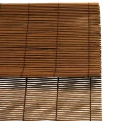 36" X 72" Outdoor Imperial Matchstick Rayon From Bamboo Cord-Free Natural Rollup Blinds Fruitwood - Radiance