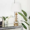 Linen Buffet Lamp With Tapered Shade Gold - Olivia & May -Home Decor Store GUEST 4924150a 2a97 4871 8073 da639ac09e65