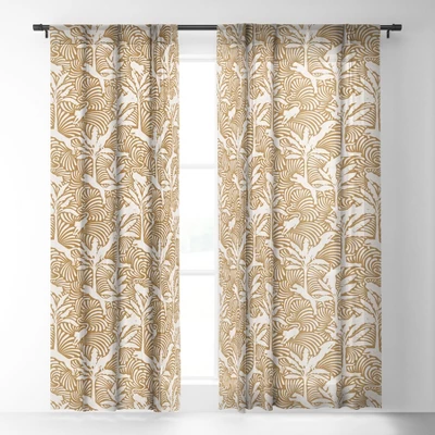 Evamatise Big Cats And Palm Trees Jungle Single Panel Sheer Window Curtain - Deny Designs 3 Evamatise Big Cats And Palm Trees Jungle Single Panel Sheer Window Curtain - Deny Designs