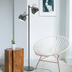 61" 2-Light Miles Floor Lamp Matte Black - Globe Electric -Home Decor Store GUEST 4bef7703 7a8f 46e6 9b5e b06cc99ada7d