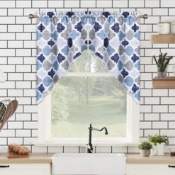 Geometric Quatrefoil Swag Valance Curtains For Windows Cotton Blend Fabric, 56" W X 36" L 18 Geometric Quatrefoil Swag Valance Curtains For Windows Cotton Blend Fabric, 56" W X 36" L -Home Decor Store GUEST 4cdad54b 656d 4b8e 94b4 f05fe2ed3409
