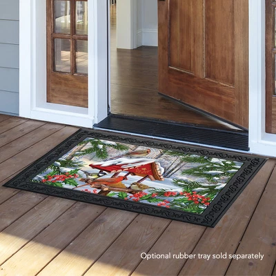 Briarwood Lane Gathered Together Winter Doormat Cardinals Birdfeeder Indoor Outdoor 30" X 18" 4 Briarwood Lane Gathered Together Winter Doormat Cardinals Birdfeeder Indoor Outdoor 30" X 18" - Image 2
