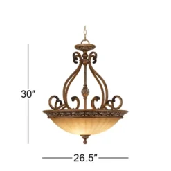Kathy Ireland Sterling Estate Golden Bronze Pendant Chandelier 26 1/2" Wide Rustic Champagne Bowl Shade 3-Light Fixture For Dining Room Kitchen Island 14 Kathy Ireland Sterling Estate Golden Bronze Pendant Chandelier 26 1/2" Wide Rustic Champagne Bowl Shade 3-Light Fixture For Dining Room Kitchen Island -Home Decor Store GUEST 4fa68b34 8e65 47f5 9fcf bfafcfbdf1ac