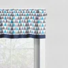 Bacati - Triangles Aqua/Navy/Grey Boys Cotton Window Valance