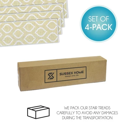 SussexHome Drop Design Cotton Anti-Slip Stair Treads, 9” X 28“ 9 SussexHome Drop Design Cotton Anti-Slip Stair Treads, 9” X 28“ - Image 7