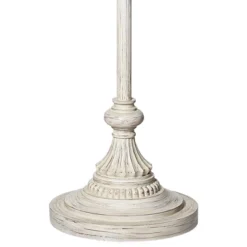 360 Lighting Vintage Shabby Chic Floor Lamp 60" Tall Antique White Washed Taupe Gray Drum Shade For Living Room Reading Bedroom Office -Home Decor Store GUEST 520da67c 0ae9 406f b60e c590a964fb78