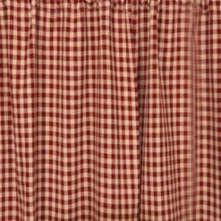 Home Collections By Raghu Heritage House Check Red Valance, Scalloped 72x18 -Home Decor Store GUEST 521e33d0 3b6c 43f2 8be0 7f075b87942d