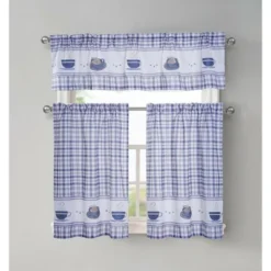 GoodGram Plaid Coffee Time 3 Pc Cafe Kitchen Curtain Tier & Valance Set -Home Decor Store GUEST 52914678 41a7 4fe7 a394 dc3e789b49e7