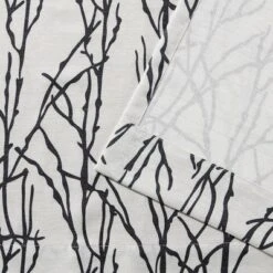 Exclusive Home Branches Linen Blend Grommet Top Curtain Panel Pair, 54"x84", Black -Home Decor Store GUEST 52e44424 b09e 4b4f a4b4 fc6ca381da1f