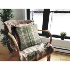 C&F Home 18" X 18" Dawson Green Plaid Spring Woven Throw Pillow -Home Decor Store GUEST 561daae0 7942 432a bd74 07cdf8df79f4