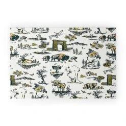 The Whiskey Ginger Yellowstone National Park Travel Pattern Welcome Mat - Society6 -Home Decor Store GUEST 56454439 7e79 4ede bf50 055733b3f22c