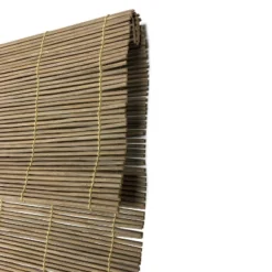 60" X 72" Outdoor Imperial Matchstick Rayon From Bamboo Cord-Free Natural Rollup Blinds Driftwood - Radiance