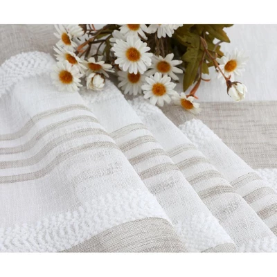 Trinity Sheer Stripe Curtains For Living Room Bedroom Window Grommet Voile Drapes, 2 Panels 5 Trinity Sheer Stripe Curtains For Living Room Bedroom Window Grommet Voile Drapes, 2 Panels - Image 3