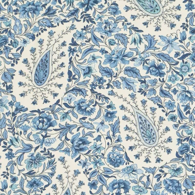 2pk 52"x36" Paisley Verveine Window Tiers Blue - Waverly 4 2pk 52"x36" Paisley Verveine Window Tiers Blue - Waverly - Image 2