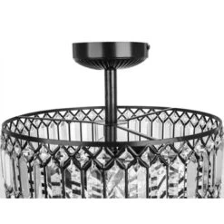 15.25" Glass And Metal Tiered Jeweled Semi Flush Mount Ceiling Light - River Of Goods -Home Decor Store GUEST 5bddd560 823b 46b8 8a38 437cc9fd3dc5