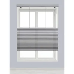 Linen Avenue Cordless Top Down Bottom Up Cellular Shade, Grey