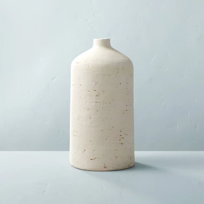 Distressed Ceramic Vase Natural White - Hearth & Hand™ With Magnolia 7 Distressed Ceramic Vase Natural White - Hearth & Hand™ With Magnolia - Image 5