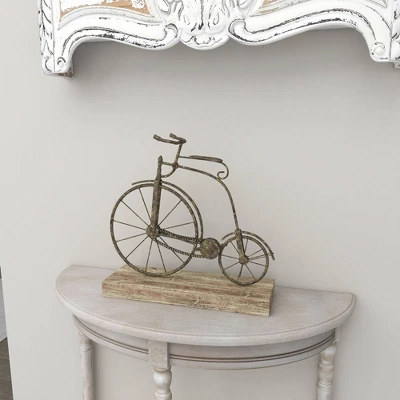 Vintage Reflections Rustic Iron And Wood Penny-Farthing Model Bicycle (14") - Olivia & May 14 Vintage Reflections Rustic Iron And Wood Penny-Farthing Model Bicycle (14") - Olivia & May - Image 13