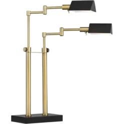 Possini Euro Design Keegan Modern Desk Lamp 24" High Warm Brass With Dual USB Charging Ports LED Adjustable Black Shade For Bedroom Living Room Desk 17 Possini Euro Design Keegan Modern Desk Lamp 24" High Warm Brass With Dual USB Charging Ports LED Adjustable Black Shade For Bedroom Living Room Desk -Home Decor Store GUEST 66df3b7f 2031 4a6b b64b b0ebfd7ab82a