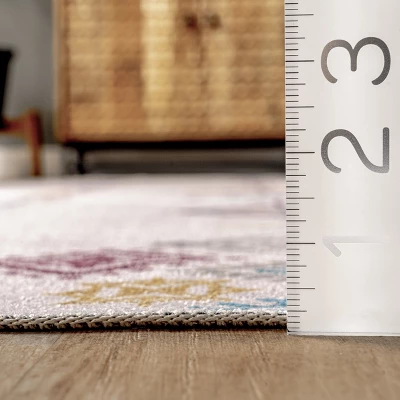 NuLOOM Kiya Machine Washable Moroccan Global Geometric Area Rug 4 NuLOOM Kiya Machine Washable Moroccan Global Geometric Area Rug - Image 2