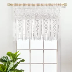 30"x40" Boho Macrame Textured Cotton Window Valance - Lush Décor 18 30"x40" Boho Macrame Textured Cotton Window Valance - Lush Décor -Home Decor Store GUEST 680cfc91 380d 47fc 9e32 9cd9d9244e64