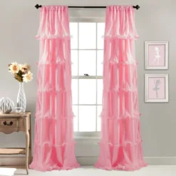 Home Boutique Nerina Window Panel Single Pink 54x84