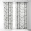 Ninola Design Winter Stars Snowflakes Gray 50" X 64" Single Panel Sheer Window Curtain - Deny Designs