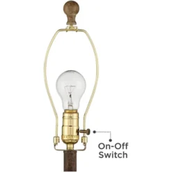 Regency Hill Glenn Rustic Farmhouse Table Lamps 27" Tall Set Of 2 Dark Terra Cotta Tapered Fabric Drum For Bedroom Living Room Bedside Nightstand Home -Home Decor Store GUEST 6de6e9ec cf0c 420c 9b5b 613b807fd3f4