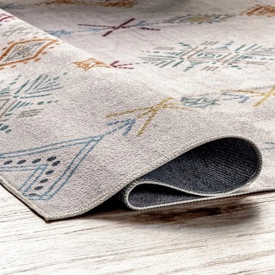 NuLOOM Kiya Machine Washable Moroccan Global Geometric Area Rug 5 NuLOOM Kiya Machine Washable Moroccan Global Geometric Area Rug - Image 3