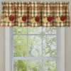 Park Designs Apple Lined Valance - 60''L - Red