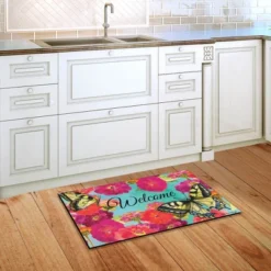 Morning Butterflies Spring Doormat Floral Indoor Outdoor 30" X 18" Briarwood Lane -Home Decor Store GUEST 6eec59fc 0901 430e 82d1 de6d8bbb55a0