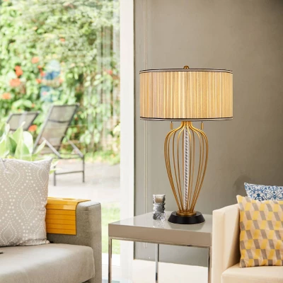 30" Metal Laval Table Lamp Antique Brass/Black - Cal Lighting 3 30" Metal Laval Table Lamp Antique Brass/Black - Cal Lighting