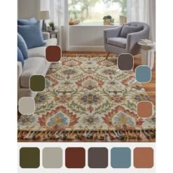 Abelia Transitional Floral & Botanical Area Rug