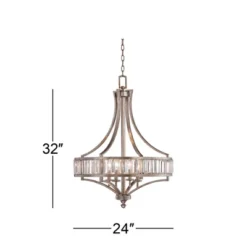 Vienna Full Spectrum Soft Silver Chandelier 24" Wide Crystal Glass 4-Light Fixture For Dining Room House Kitchen Bedroom 14 Vienna Full Spectrum Soft Silver Chandelier 24" Wide Crystal Glass 4-Light Fixture For Dining Room House Kitchen Bedroom -Home Decor Store GUEST 7393f249 f54a 47ee b388 b1dc8d26a605