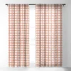 Little Arrow Design Co Watercolor Plaid Terracotta Single Panel Sheer Window Curtain - Deny Designs
