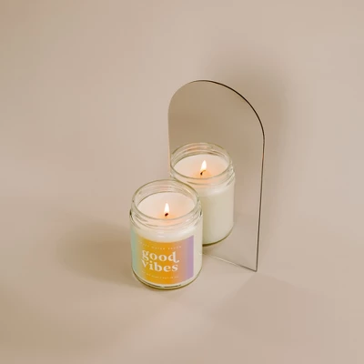 Sweet Water Decor Good Vibes Rainbow Label 9oz Clear Jar Soy Candle 6 Sweet Water Decor Good Vibes Rainbow Label 9oz Clear Jar Soy Candle - Image 4