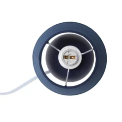 8.66" Petite Ceramic Orb Base Bedside Table Desk Lamp With Matching Tapered Drum Fabric Shade Blue - Creekwood Home -Home Decor Store GUEST 76714073 5f49 4d42 a88f 0e2ae0c6ee8f