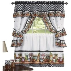 GoodGram Mason Jars Cottage Style Kitchen Curtain Swag & Tiers Set 7 GoodGram Mason Jars Cottage Style Kitchen Curtain Swag & Tiers Set -Home Decor Store GUEST 778490ca 0efe 44b8 816a eaace4dadafd