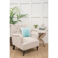 Home Decor Store 33 C&F Home 16" X 16" Maris Embroidered Coral Branch Throw Pillow