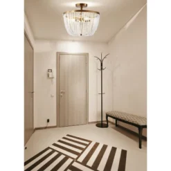 15" Stone/Metal Georgian Flush Mount Ceiling Light (Includes Energy Efficient Light Bulb) Antique Gold - JONATHAN Y -Home Decor Store GUEST 780b8e05 0963 46b3 882e 148cf0c1f94e