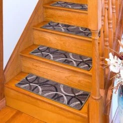 World Rug Gallery Moden Wavy Circles Non-Slip Stair Treads -Home Decor Store GUEST 788fa692 6d66 47f3 893f 79dd80b75db5
